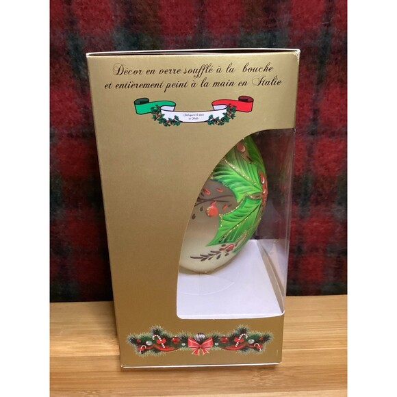 Glass Ornament Bellagio Italian Mouth Blown Hand Painted in Italy New In Box - Picture 3 of 12